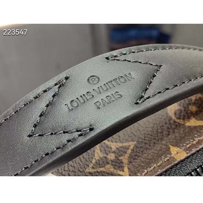 Louis Vuitton LV Unisex S Lock Messenger Brown Radiant Sun Monogram Macassar Coated Canvas