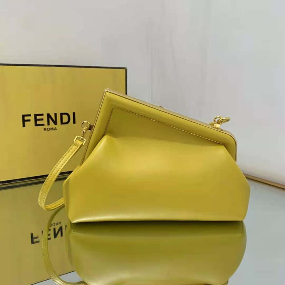 Fendi Women First Small Yellow Leather Bag