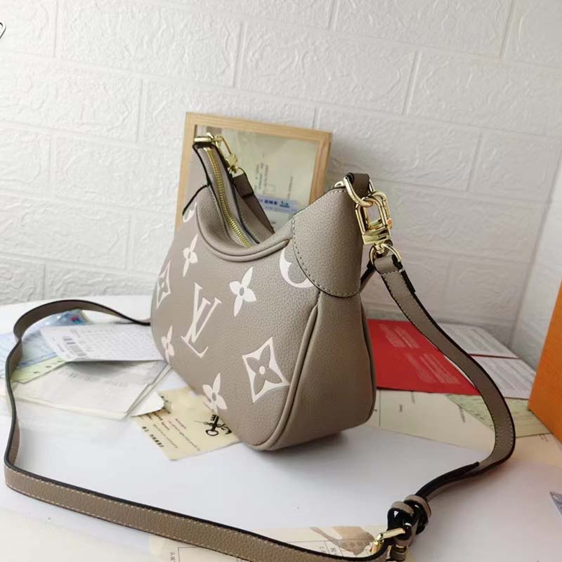 Louis Vuitton LV Women Bagatelle Mini Hobo Handbag Monogram Empreinte Embossed Grained Cowhide