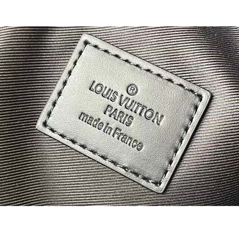 Louis Vuitton LV Unisex Discovery Backpack Gradient Blue Damier Stripes Coated Canvas