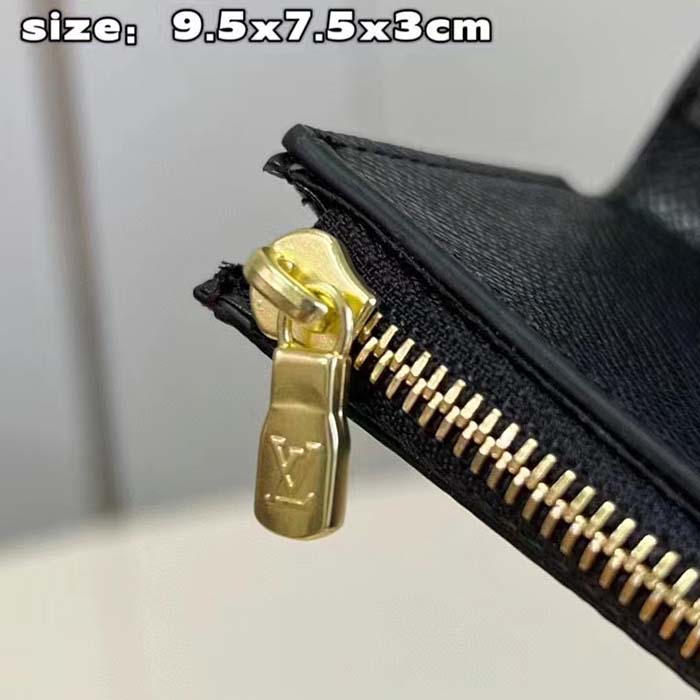 Louis Vuitton LV Unisex Zoe Wallet Monogram Reverse Coated Canvas Cowhide Leather