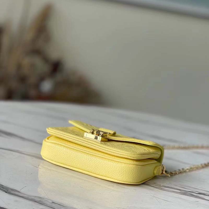 Louis Vuitton LV Women Micro Métis Yellow Monogram Empreinte Embossed Supple Grained Cowhide