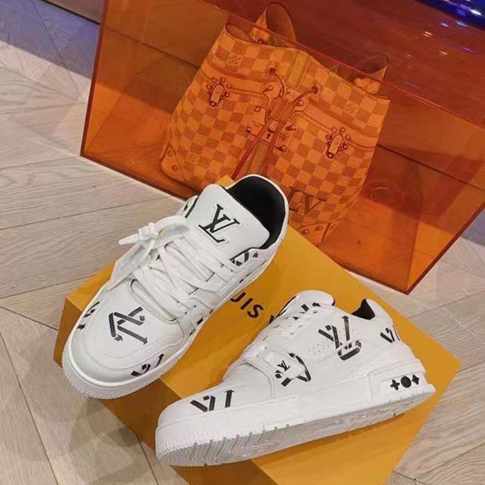 Louis Vuitton Unisex LV Trainer Sneaker Black Mix Sustainable Materials Recycled Polyester