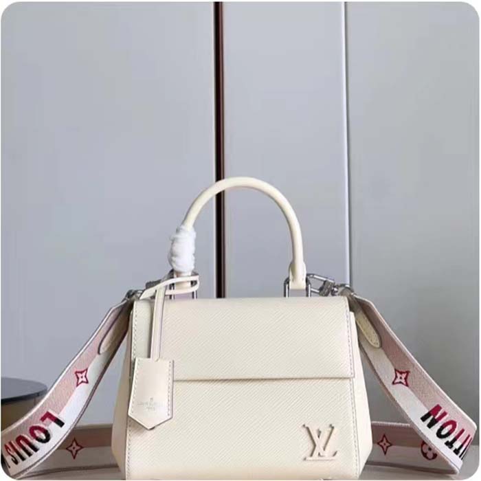 Louis Vuitton LV Women Cluny Mini Quartz White Epi Grained Cowhide Leather