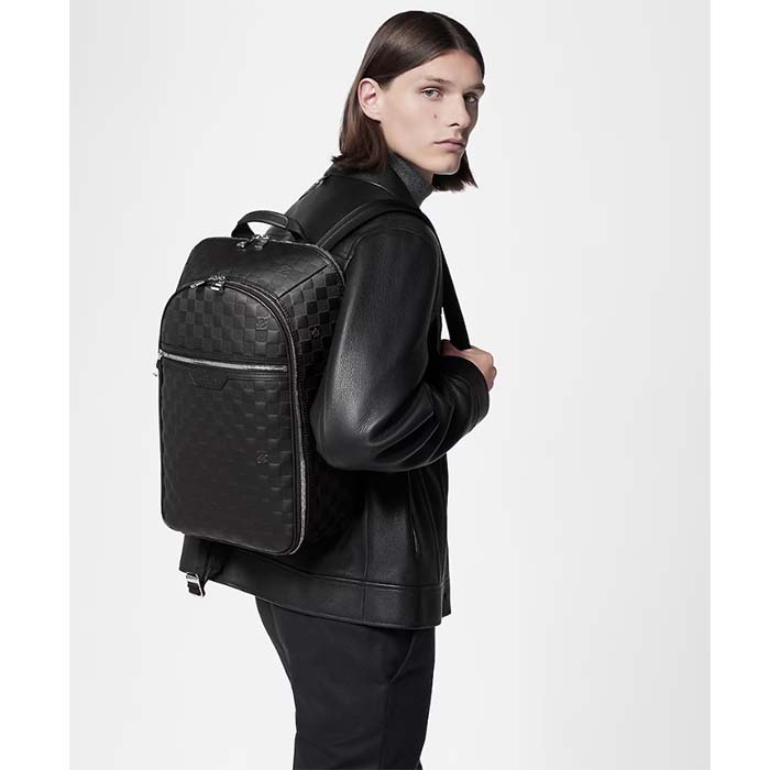 Louis Vuitton LV Unisex Michael Backpack Nv2 Black Damier Infini Onyx Cowhide Leather