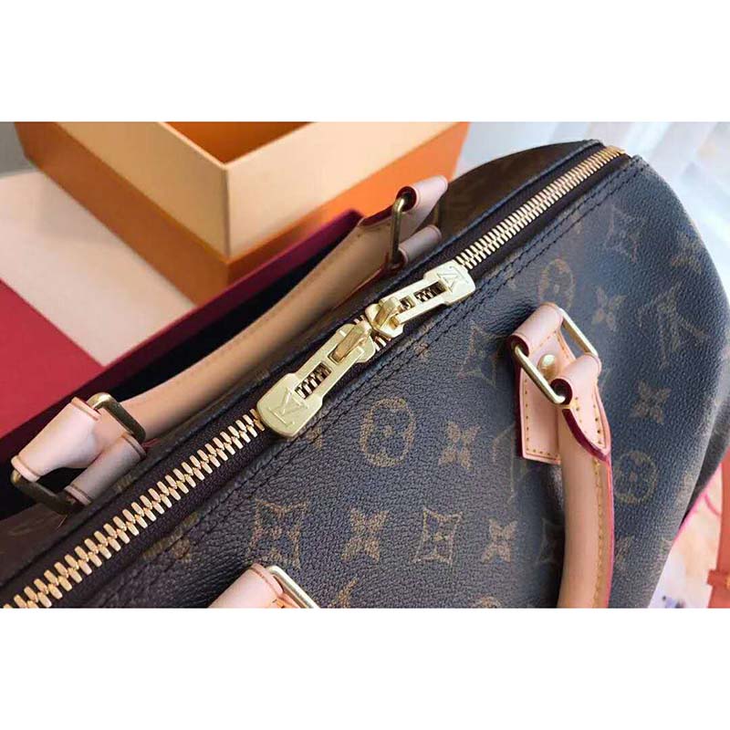Louis Vuitton LV Women Speedy Bandoulière 30 in Signature Monogram Canvas-Brown