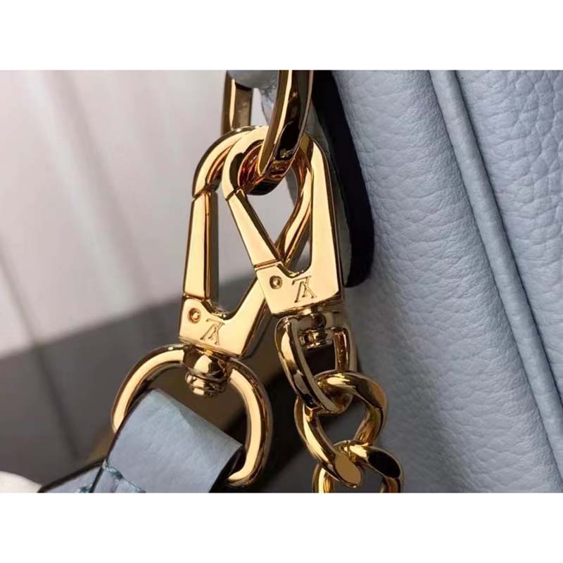 Louis Vuitton LV Women Lockme Tender Bleu Nuage Blue Grained Calf Leather