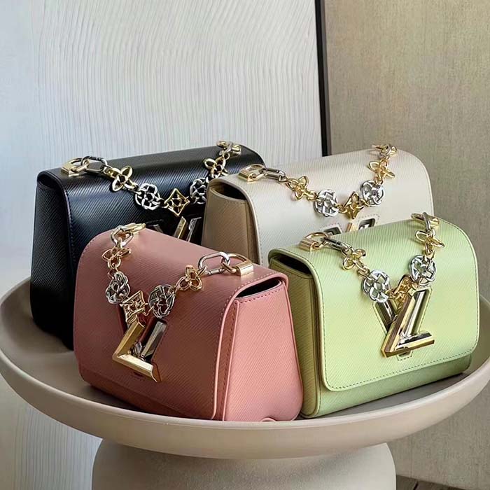 Louis Vuitton LV Women Twist PM Vert Noto Green Epi Grained Leather Cowhide Lock