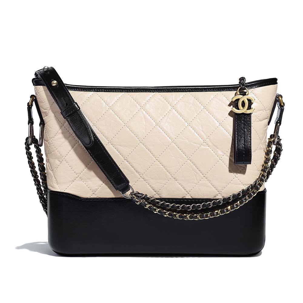 Chanel Women Chanel’s Gabrielle Large Hobo Bag in Calfskin Leather-Beige