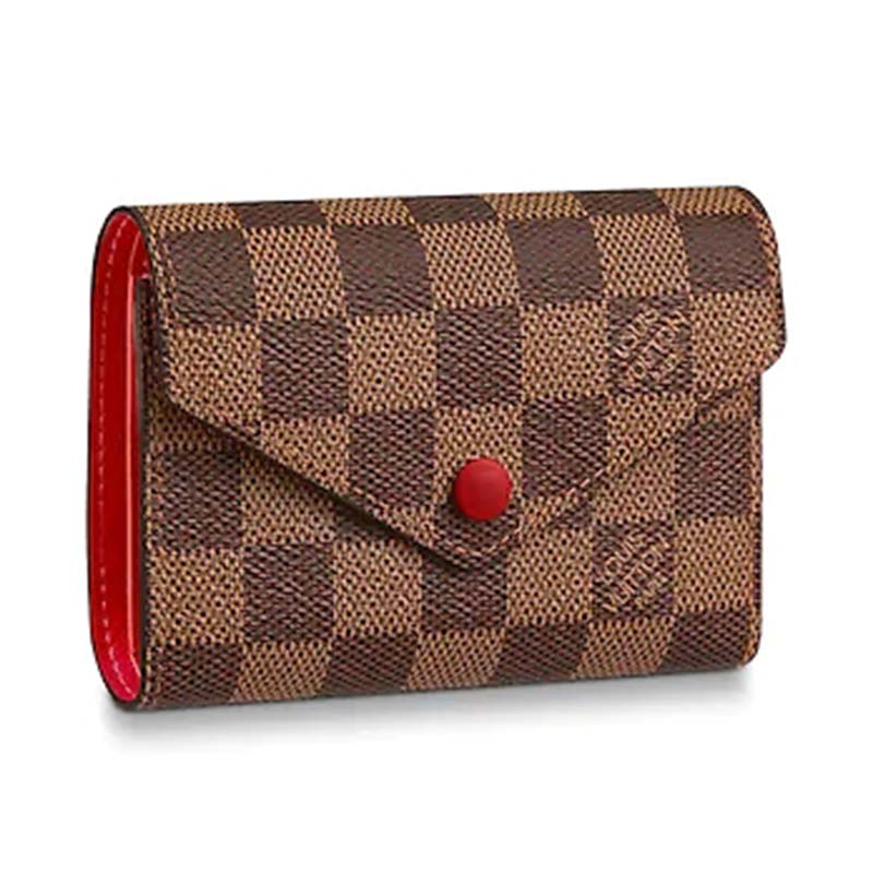 Louis Vuitton LV Women Victorine Wallet in Damier Ebene Canvas