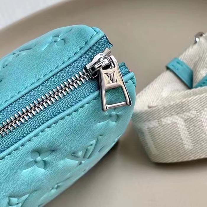 Louis Vuitton LV Women Coussin PM Handbag Azure Blue Lambskin Calfskin Cowhide Leather