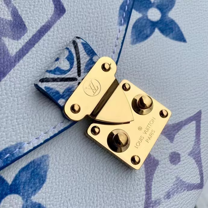 Louis Vuitton LV Women Pochette Métis MM Blue Monogram Coated Canvas