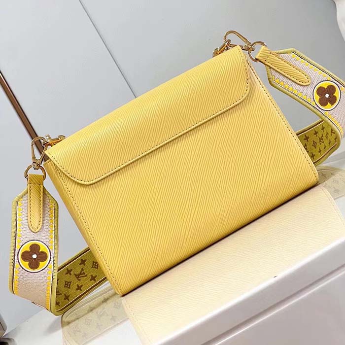 Louis Vuitton LV Women Twist MM Yellow Epi Grained Leather