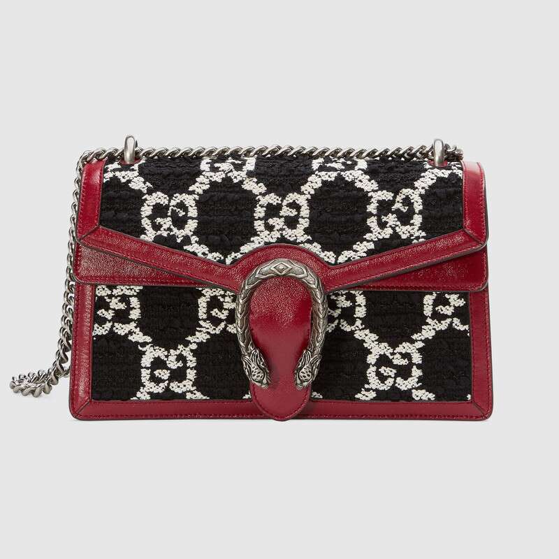 Gucci GG Women Dionysus GG Tweed Small Shoulder Bag