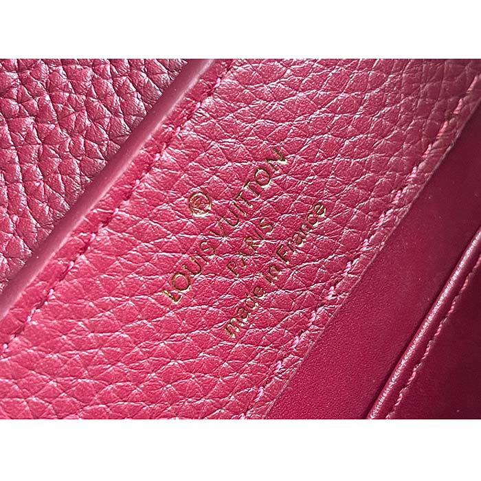Louis Vuitton LV Women Capucines Mini Handbag Red Taurillon Ostrich Leather