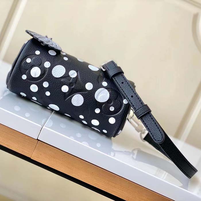 Louis Vuitton Women LVxYK Nano Speedy Black White Embossed Grained Monogram Empreinte Cowhide