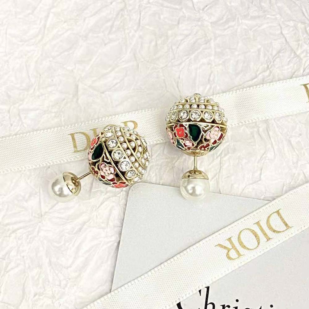 Dior Women 30 Tribales Earrings Gold-Finish Metal