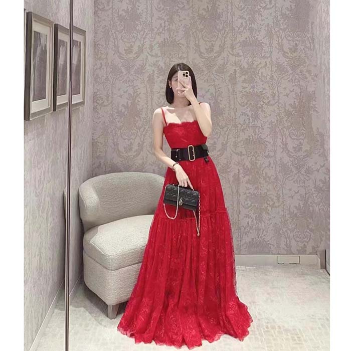 Dior Women CD Saddle Belt Black Smooth Calfskin Technical Fabric 80 MM Width