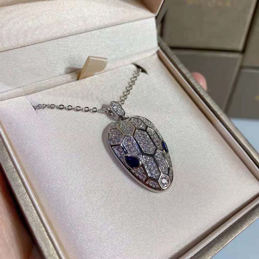 Bvlgari Women Serpenti Necklace in 18 KT White Gold