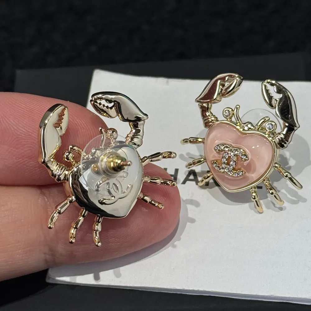 Chanel Women Stud Earrings Metal Glass Resin Strass ABF075