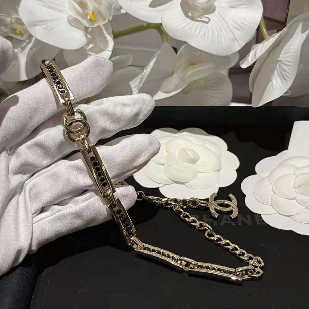 Chanel Women Choker in Metal and Strass