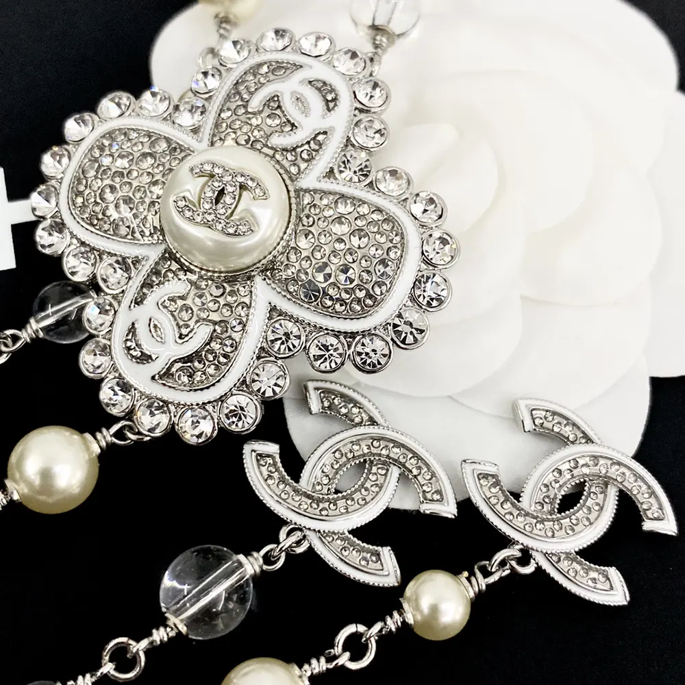 Chanel Women Necklace Metal Resin Glass Pearls Strass ABE880