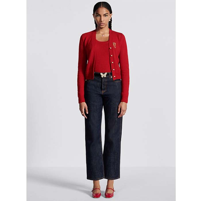 Dior Women CD 30 Montaigne Stud Earrings Gold-Finish Metal