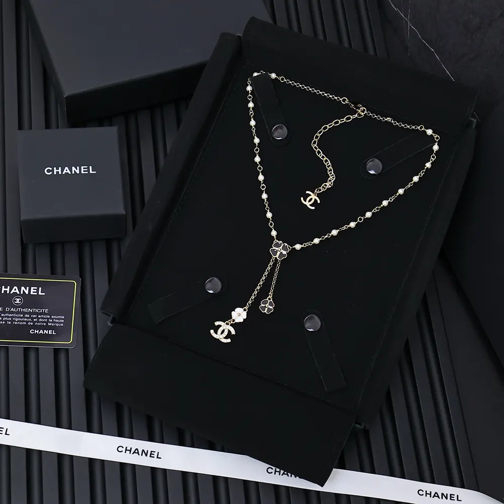 Chanel Women Pendant Necklace Metal Glass Pearls Resin Strass ABF533