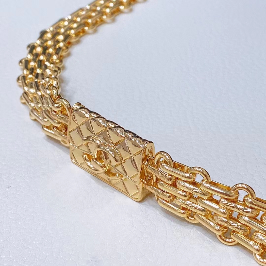 Chanel Women CC Chain Belt Metal Dark Gold