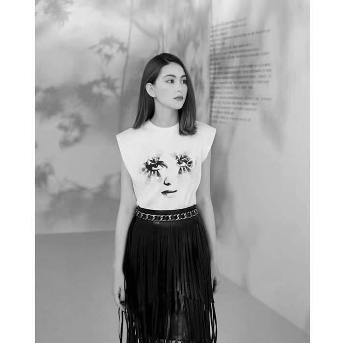 Chanel Women CC Chain Belt Calfskin Leather Gold-Tone Metal Strass Black