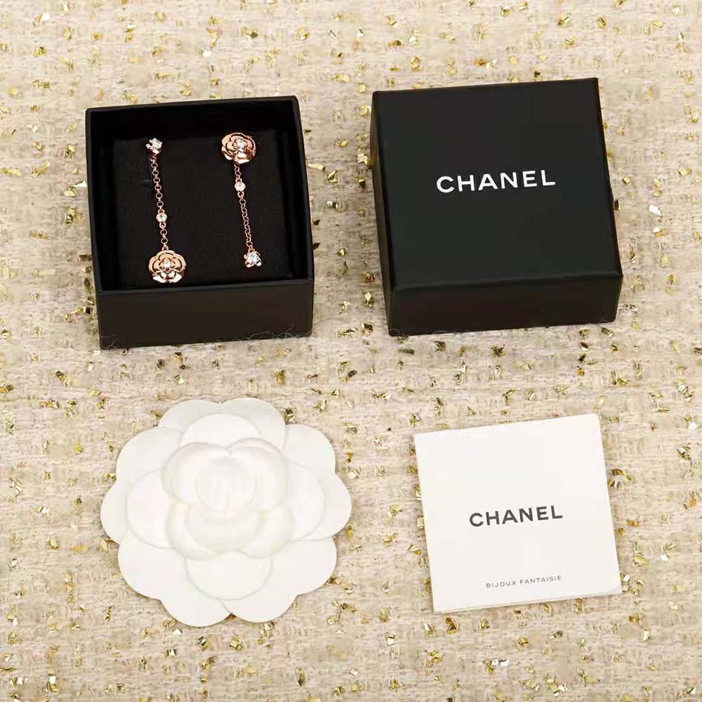 Chanel Women Extrait De Camélia Transformable Earrings