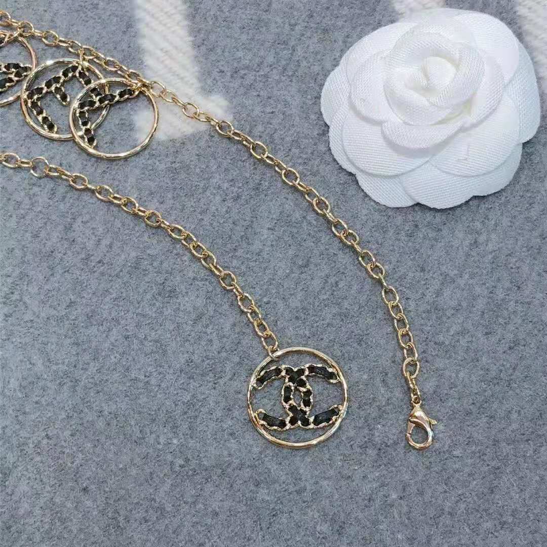 Chanel Women Calfskin & Gold-Tone Metal Belt-Gold