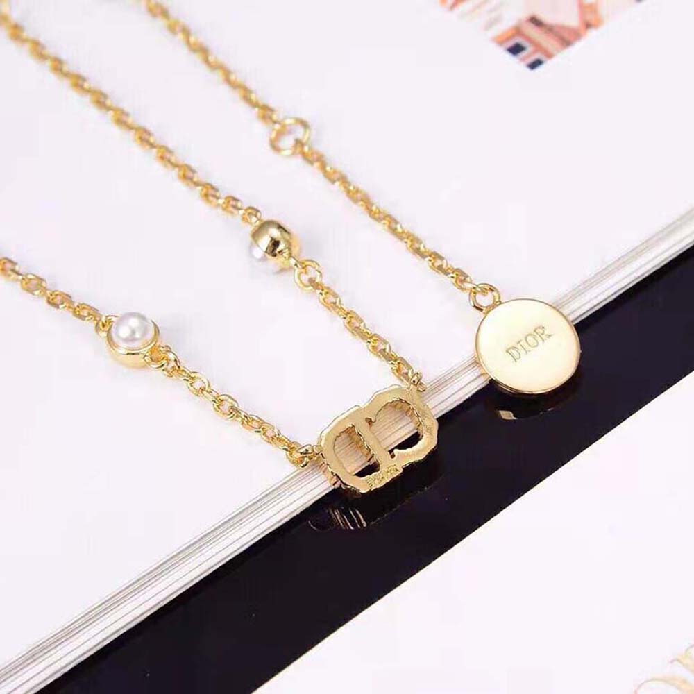 Dior Women Clair D Lune Necklace Gold-Finish Metal