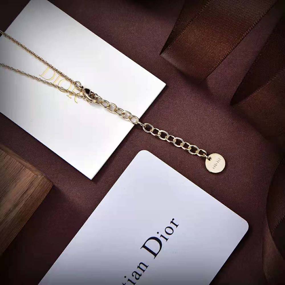 Dior Women Dior Métamorphose Necklace Gold-Finish Metal and White Resin Pearls
