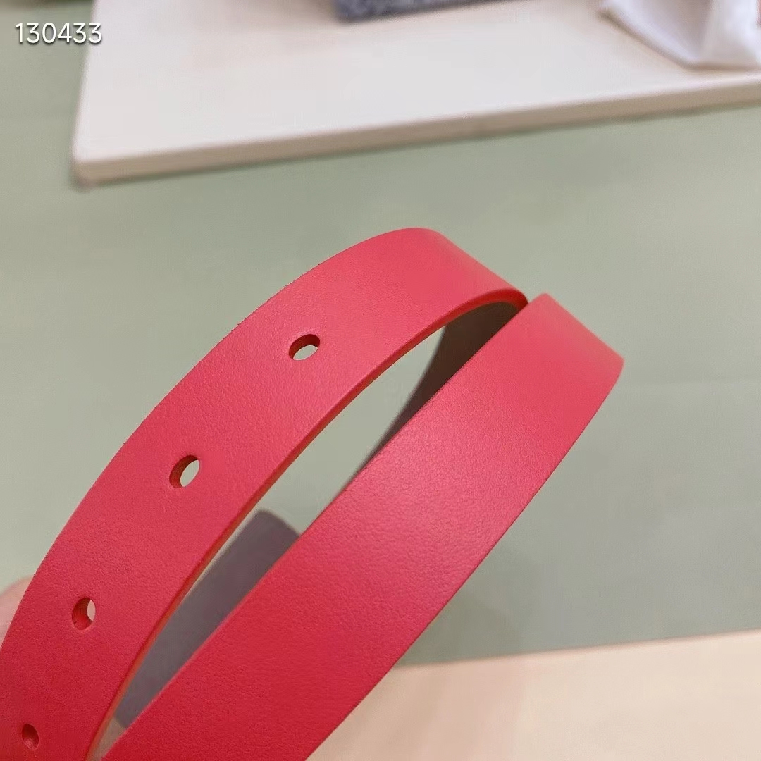 Dior Unisex CD Reversible Saddle Belt Golden Saddle Rani Pink Latte Smooth Calfskin