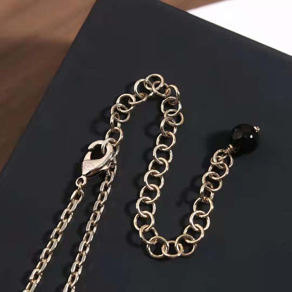 Chanel Women Long Necklace in Metal Glass Pearls and Strass