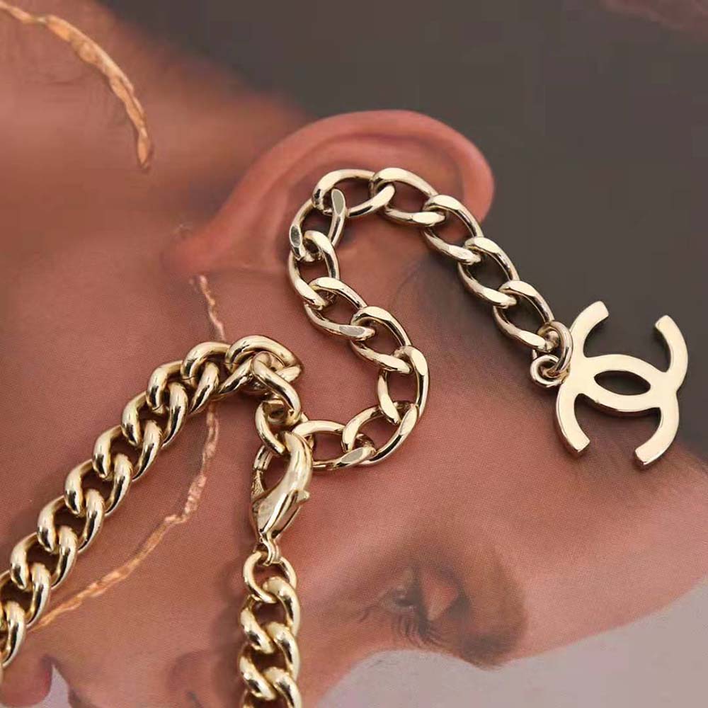 Chanel Women Choker in Metal & Strass