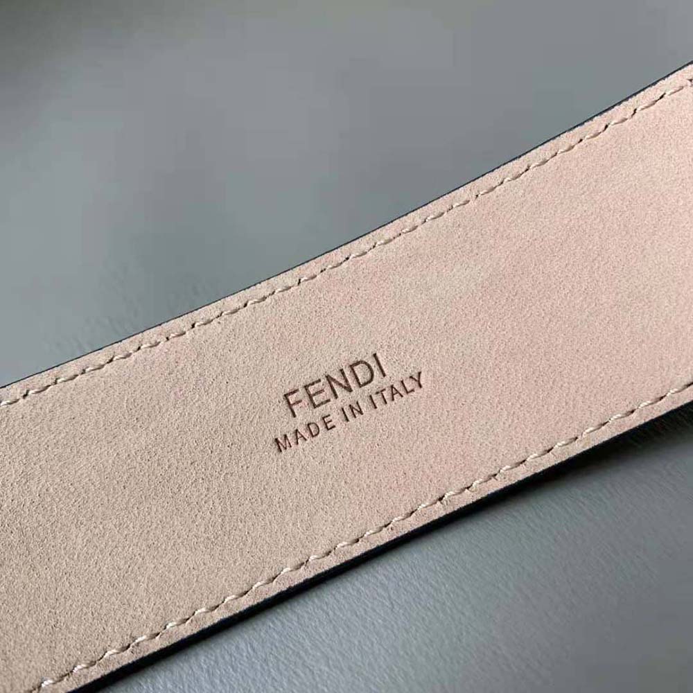 Fendi Men Black Leather Belt
