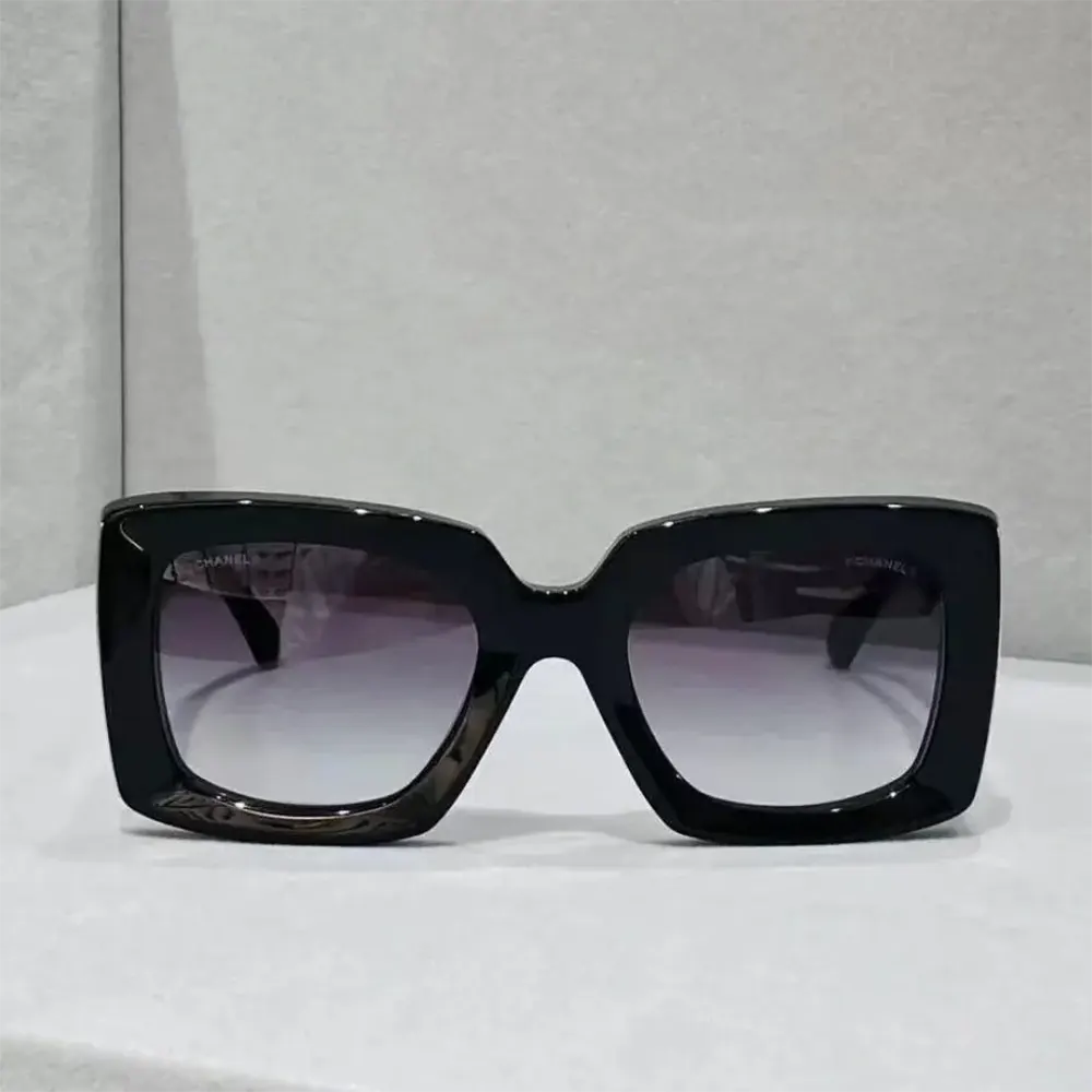 Chanel Women Rectangle Sunglasses Black Gold A71377X08101S2216