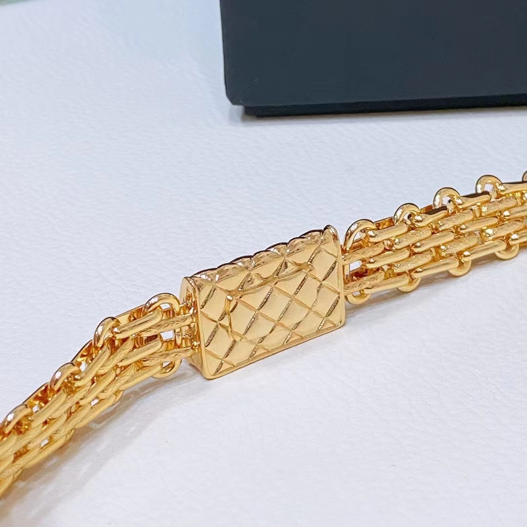 Chanel Women CC Chain Belt Metal Dark Gold