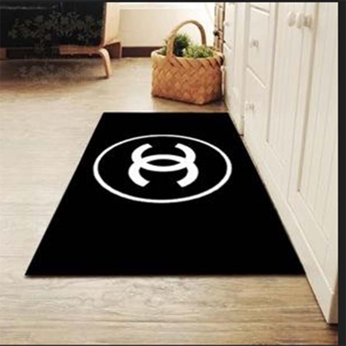 Chanel Unisex CC Cotton Wool Tweed Beige Black Multifunction Blanket Scarf