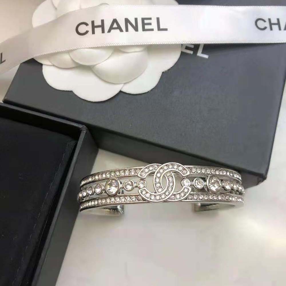 Chanel Women Cuff in Metal & Strass