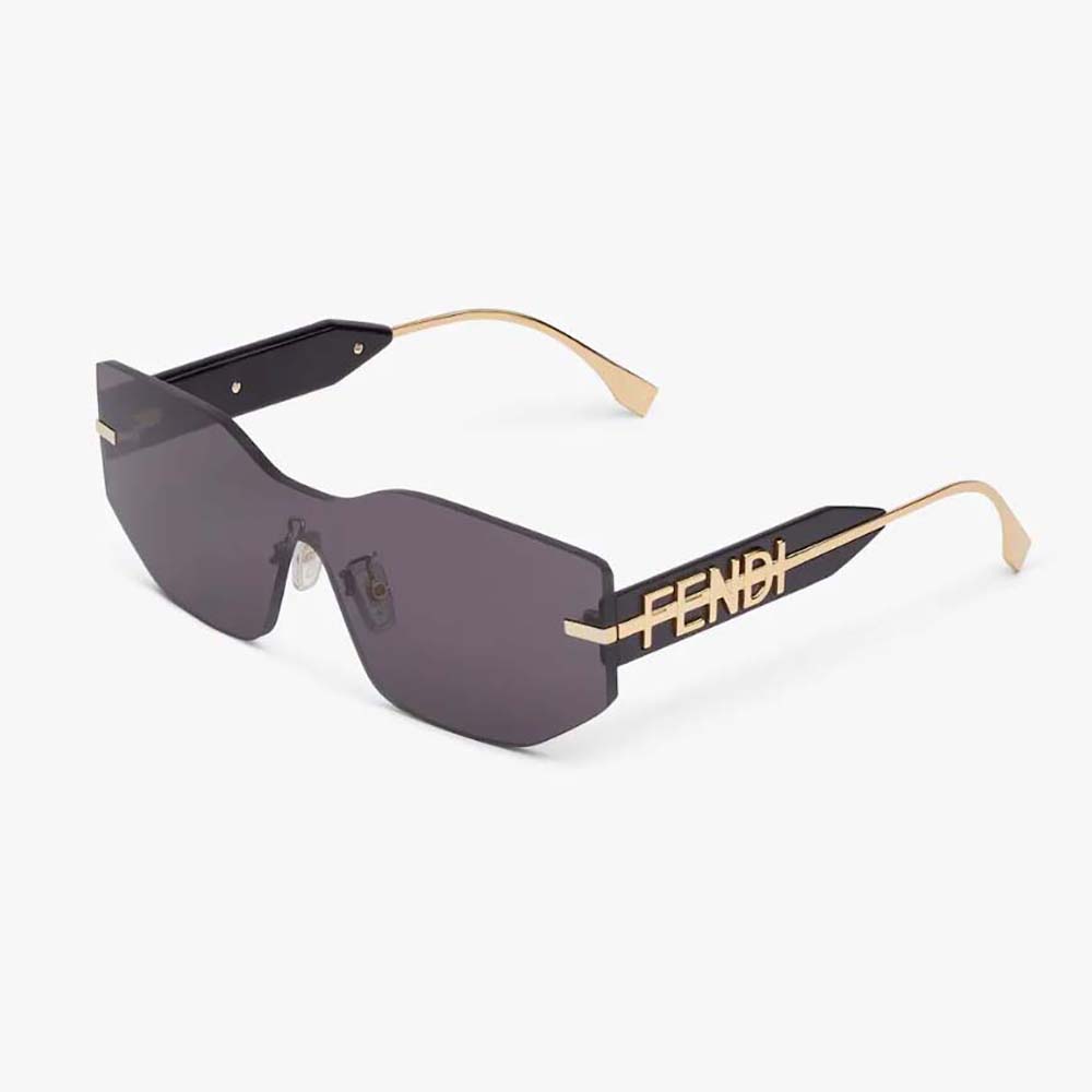 Fendi Women Fendigraphy Black Shield Sunglasses