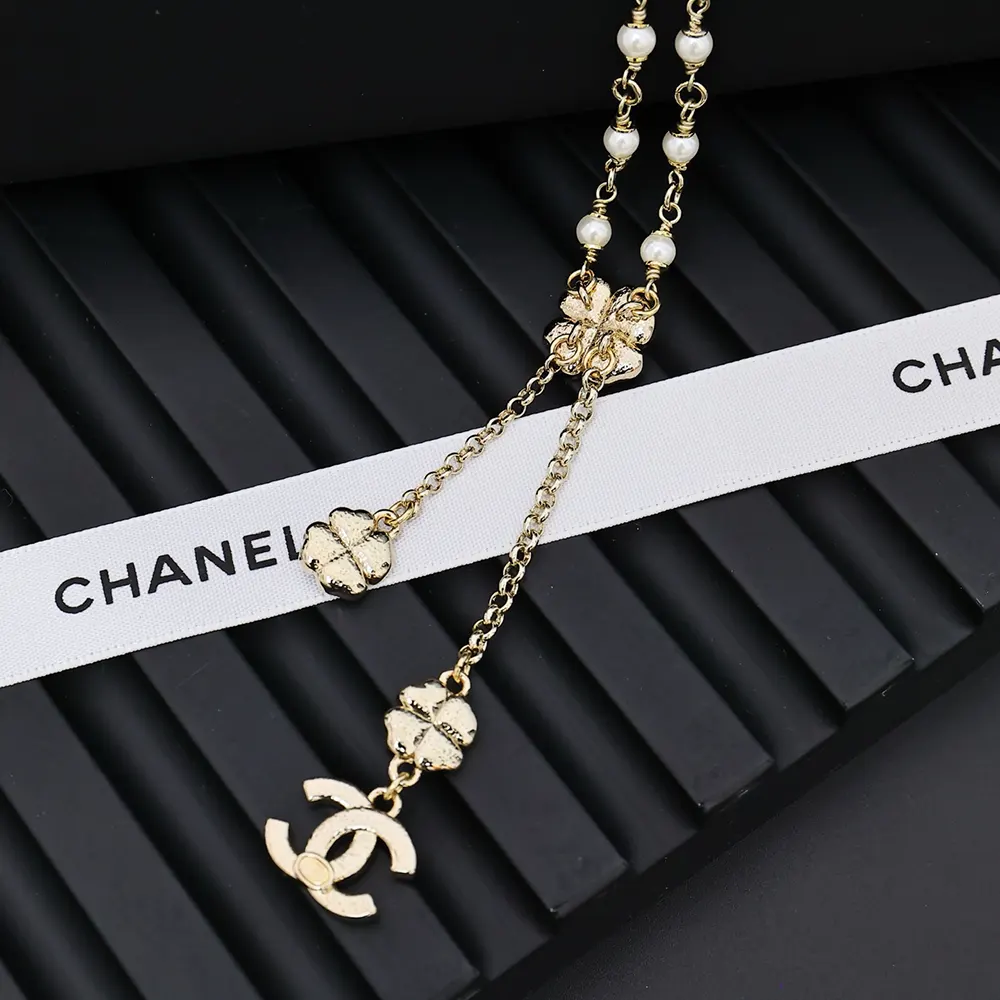 Chanel Women Pendant Necklace Metal Glass Pearls Resin Strass ABF533