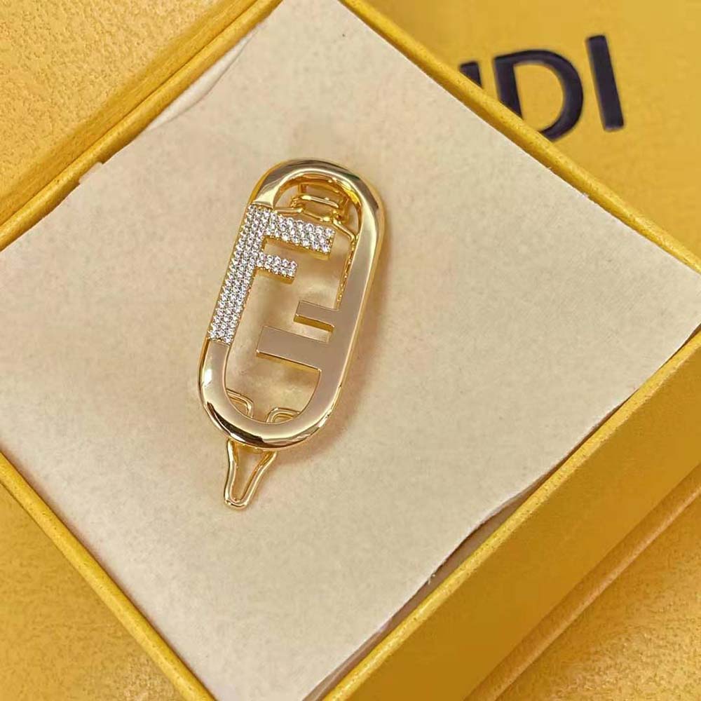 Fendi Women Hair Clip with Fendi O’Lock Motif