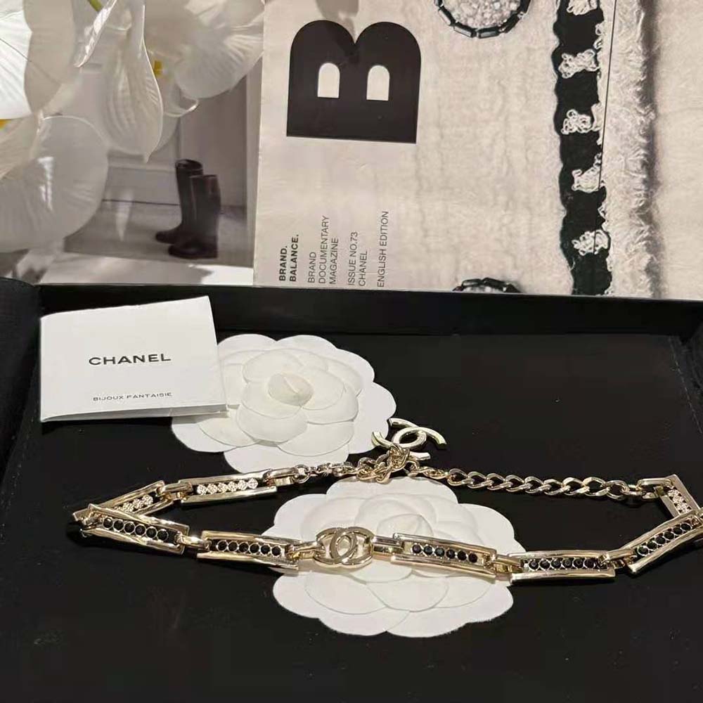 Chanel Women Choker in Metal and Strass