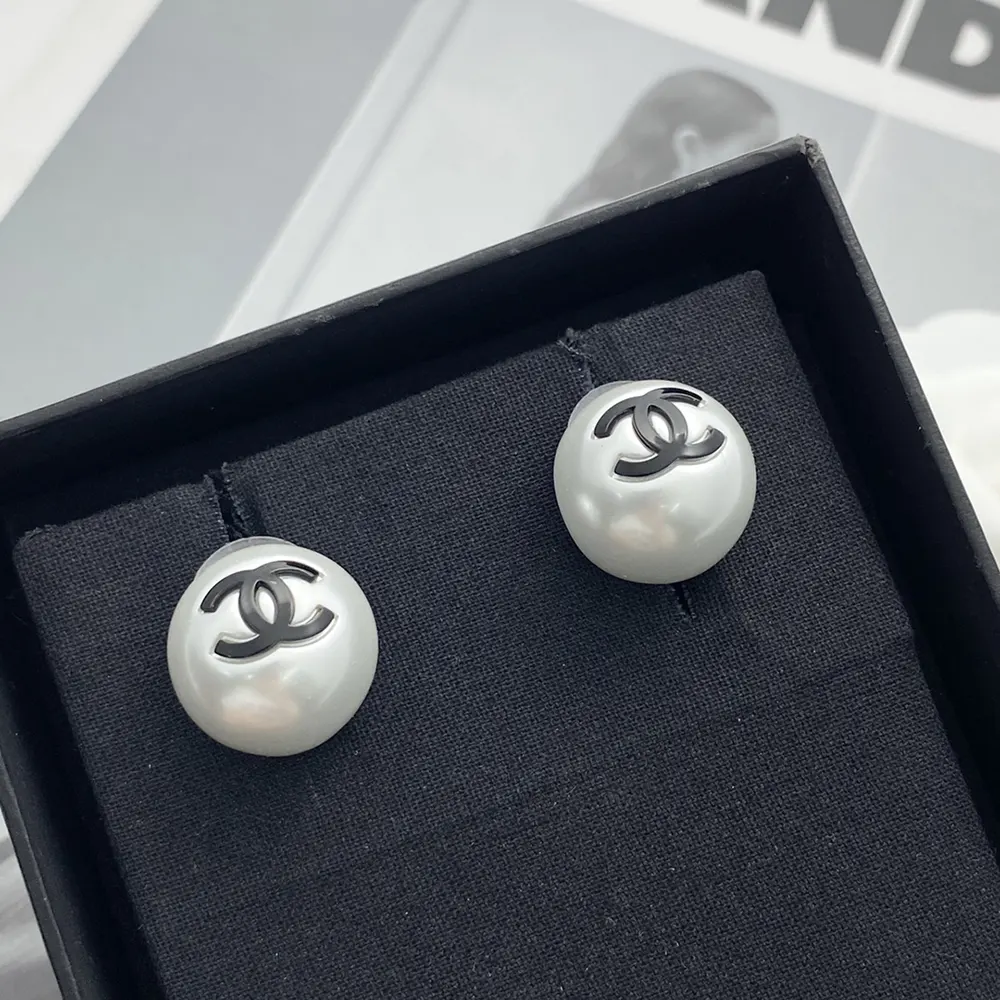 Chanel Women Stud Earrings Metal Resin ABF364B19975