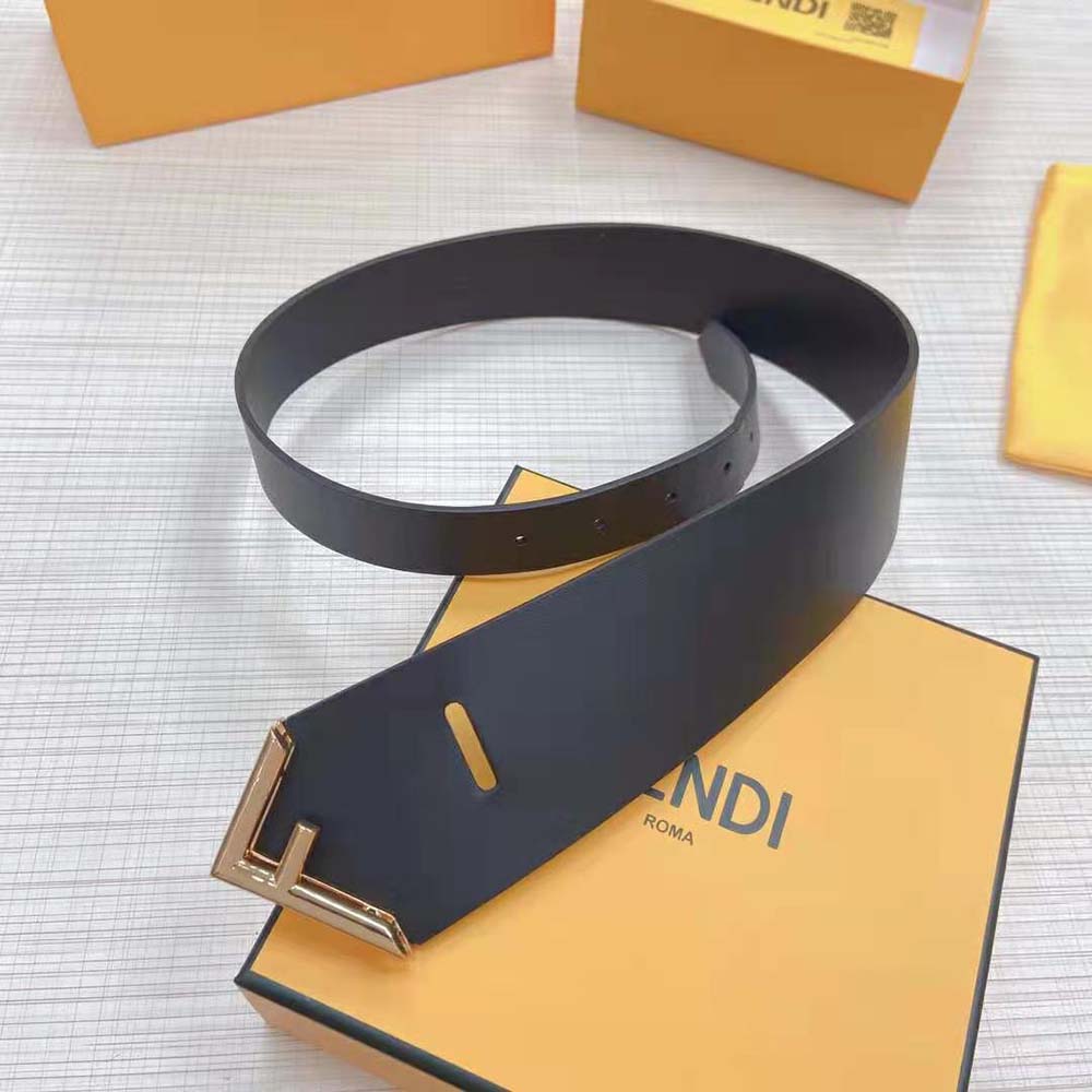 Fendi Women Black Leather Belt