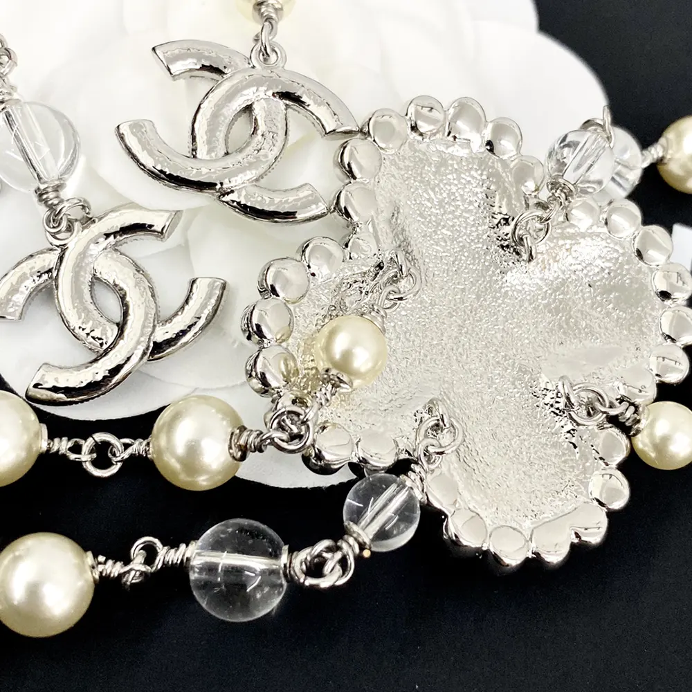 Chanel Women Necklace Metal Resin Glass Pearls Strass ABE880