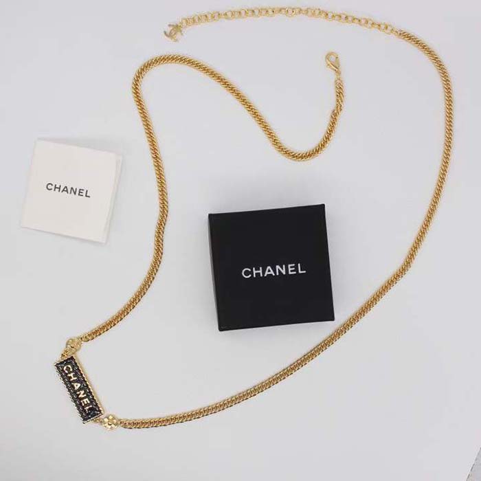 Chanel Women CC Chain Belt Metal Gold Blue Ref.  ABC748 B15375 NU456
